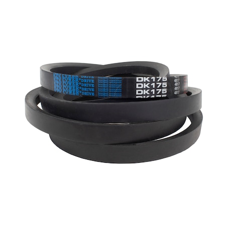 D&D V-Belt, Dura-Ultimate Classical, DK175, DK, SBR, 180 in, 1-1/4 in Top Width DK175